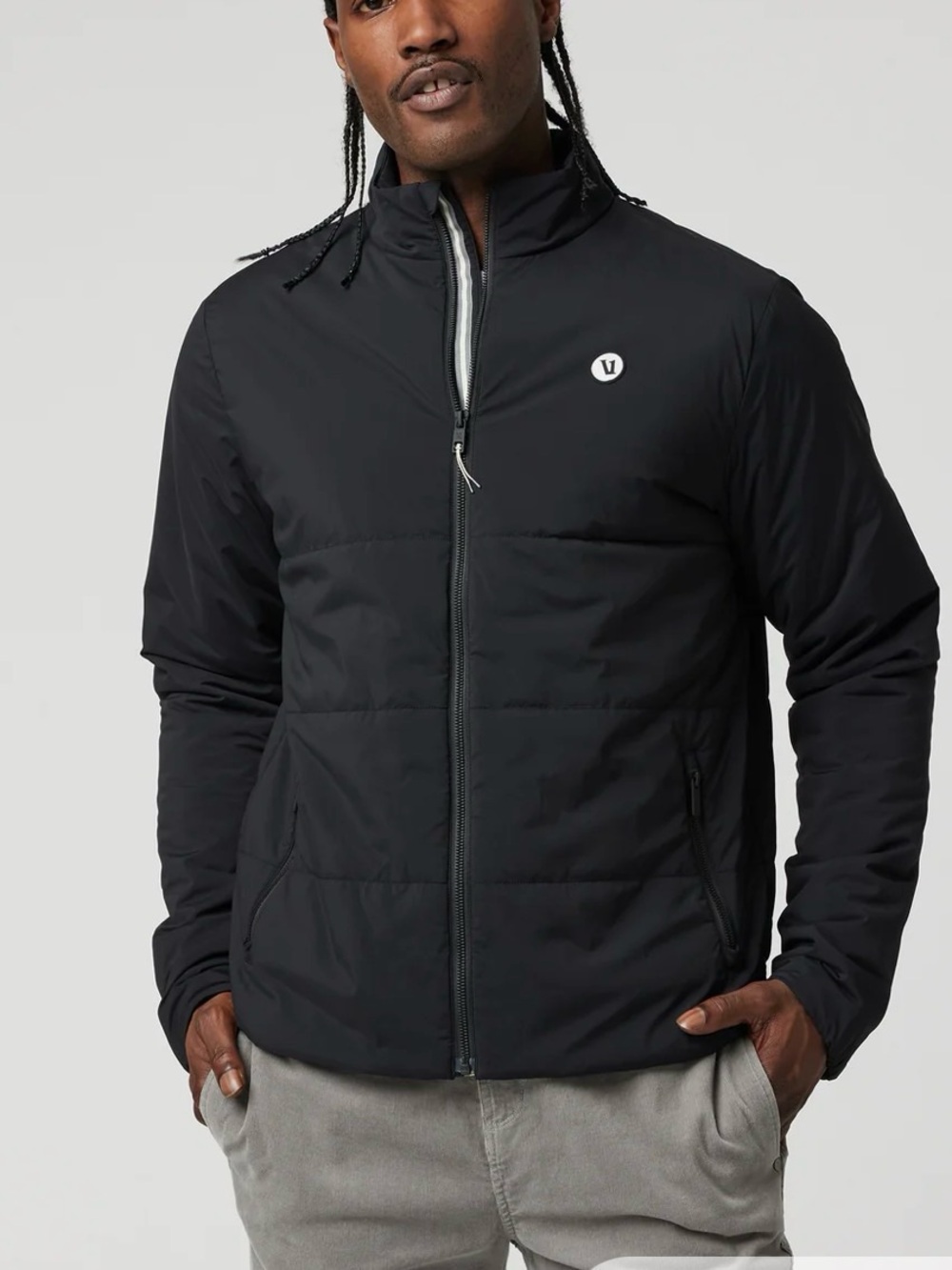 Vuori Men's Black Quilted Lightweight Echo Insulated Puffer Jacket